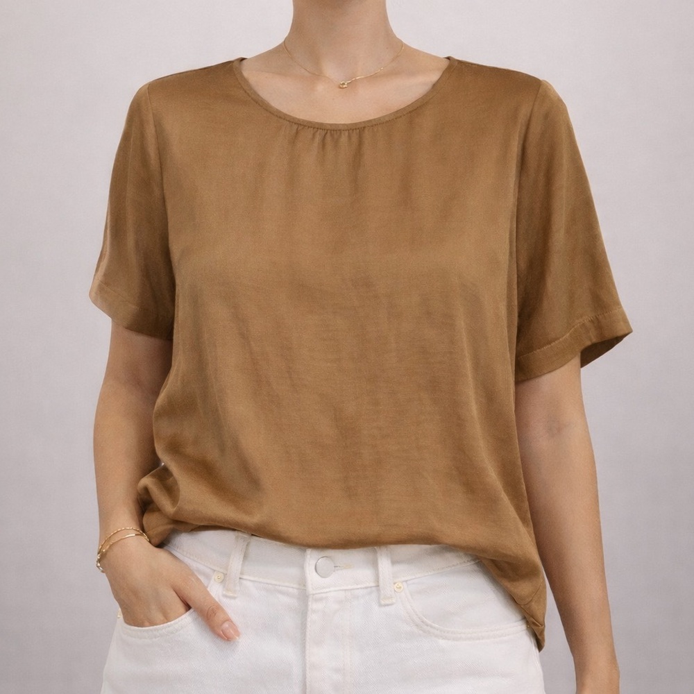 A. New Day Silky Gold Blouse